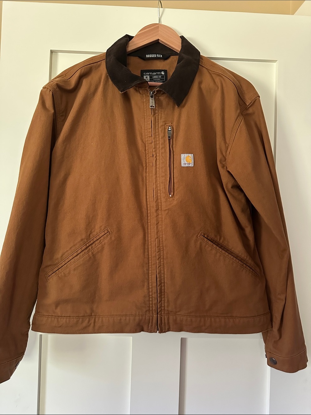 Carhartt Brown Jacket with Dark Contrast Collar